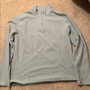 The North Face powder blue women’s 1/4 zip fleece